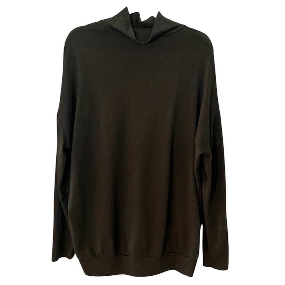 Wilfred Free Long Sleeve Drop Shoulder Moss Green Turtleneck Sz Med Oversized